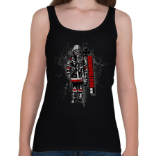 PRINTFASHION Real Brotherhood - Női atléta - Fekete női trikó