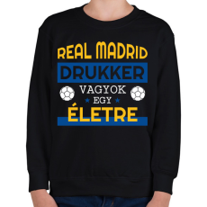 PRINTFASHION Real Madrid drukker - Gyerek pulóver - Fekete