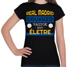 PRINTFASHION Real Madrid drukker - Női póló - Fekete