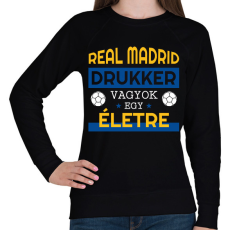 PRINTFASHION Real Madrid drukker - Női pulóver - Fekete