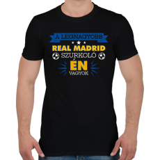 PRINTFASHION Real Madrid szurkoló - Férfi póló - Fekete