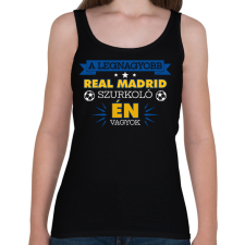 PRINTFASHION Real Madrid szurkoló - Női atléta - Fekete női trikó
