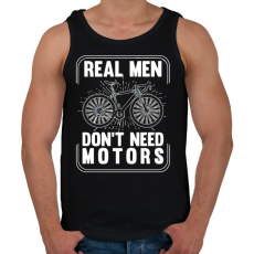 PRINTFASHION Real men - Férfi atléta - Fekete