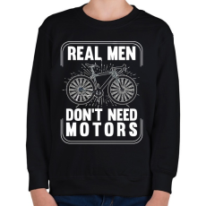 PRINTFASHION Real men - Gyerek pulóver - Fekete