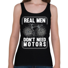 PRINTFASHION Real men - Női atléta - Fekete