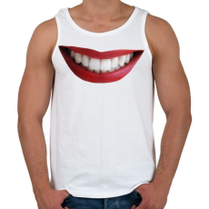 PRINTFASHION Real smile - Férfi atléta - Fehér