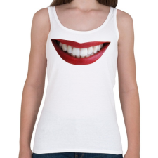PRINTFASHION Real smile - Női atléta - Fehér női trikó