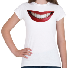 PRINTFASHION Real smile - Női póló - Fehér női póló