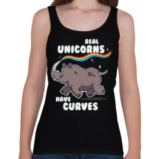 PRINTFASHION Real Unicorns - Női atléta - Fekete