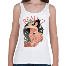 PRINTFASHION Really? -Alfons Mucha - Női atléta - Fehér