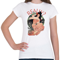 PRINTFASHION Really? -Alfons Mucha - Női póló - Fehér