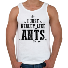 PRINTFASHION Really like ants - Férfi atléta - Fehér