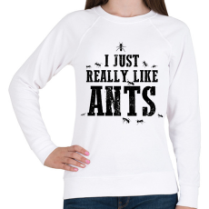 PRINTFASHION Really like ants - Női pulóver - Fehér