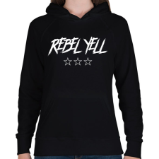 PRINTFASHION REBEL YELL 3 - Női kapucnis pulóver - Fekete női pulóver, kardigán