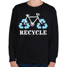 PRINTFASHION Recycle - Gyerek pulóver - Fekete