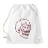 PRINTFASHION Red&Black Skull - Sportzsák, Tornazsák - Fehér