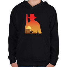 PRINTFASHION Red dead redemption - Gyerek kapucnis pulóver - Fekete