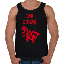 PRINTFASHION red dragon2 - Férfi atléta - Fekete atléta, trikó