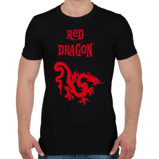 PRINTFASHION red dragon2 - Férfi póló - Fekete