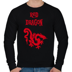 PRINTFASHION red dragon2 - Férfi pulóver - Fekete