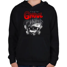 PRINTFASHION Red Ghoul - Gyerek kapucnis pulóver - Fekete gyerek pulóver, kardigán