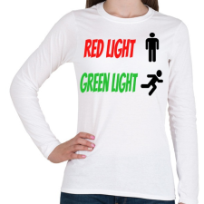 PRINTFASHION Red light - Green light - Női hosszú ujjú póló - Fehér női póló