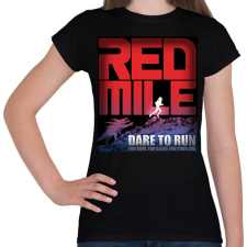 PRINTFASHION Red Mile - Női póló - Fekete női póló