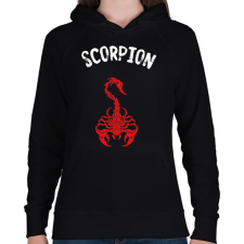 PRINTFASHION red scorpion - Női kapucnis pulóver - Fekete női pulóver, kardigán