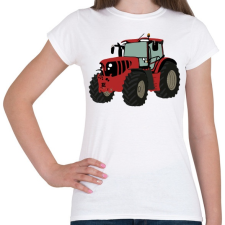 PRINTFASHION Red traktor - Női póló - Fehér női póló