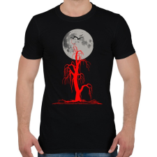 PRINTFASHION red tree and moon - Férfi póló - Fekete férfi póló