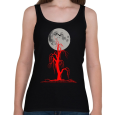 PRINTFASHION red tree and moon - Női atléta - Fekete