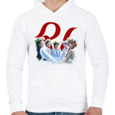 PRINTFASHION Red Velvet - Férfi kapucnis pulóver - Fehér férfi pulóver, kardigán