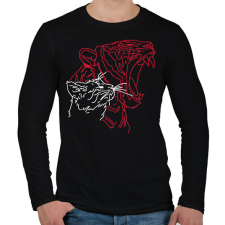 PRINTFASHION red&white 6 - Férfi hosszú ujjú póló - Fekete férfi póló