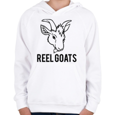 PRINTFASHION Reel Goats - Gyerek kapucnis pulóver - Fehér