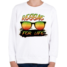 PRINTFASHION Reggae for life - Gyerek pulóver - Fehér