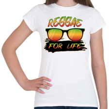 PRINTFASHION Reggae for life - Női póló - Fehér női póló
