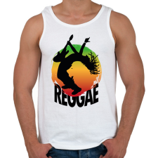 PRINTFASHION Reggae gitáros - Férfi atléta - Fehér atléta, trikó