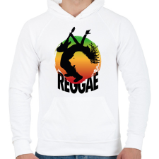 PRINTFASHION Reggae gitáros - Férfi kapucnis pulóver - Fehér férfi pulóver, kardigán