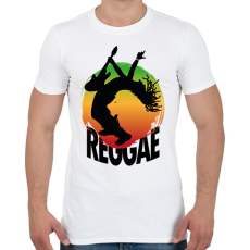 PRINTFASHION Reggae gitáros - Férfi póló - Fehér