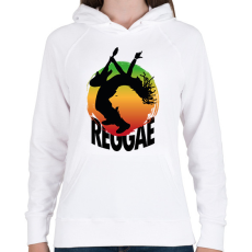 PRINTFASHION Reggae gitáros - Női kapucnis pulóver - Fehér