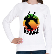 PRINTFASHION Reggae gitáros - Női pulóver - Fehér