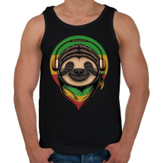 PRINTFASHION Reggae lajhár - Férfi atléta - Fekete