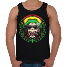 PRINTFASHION Reggae majom - Férfi atléta - Fekete
