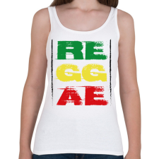 PRINTFASHION Reggae music - Női atléta - Fehér női trikó