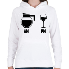 PRINTFASHION Reggel - Este fekete - Női kapucnis pulóver - Fehér női pulóver, kardigán