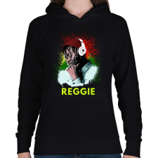 PRINTFASHION REGGIE PORTRÉ - Női kapucnis pulóver - Fekete női pulóver, kardigán