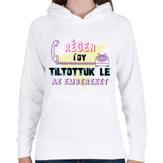 PRINTFASHION Régi letiltás - Női kapucnis pulóver - Fehér