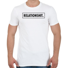 PRINTFASHION Relationshit - Férfi póló - Fehér