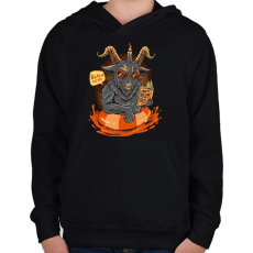 PRINTFASHION Relax a pokolban - Gyerek kapucnis pulóver - Fekete