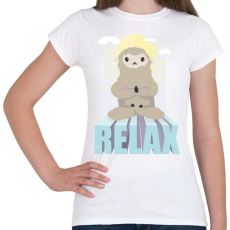 PRINTFASHION Relax Alpaca - Női póló - Fehér